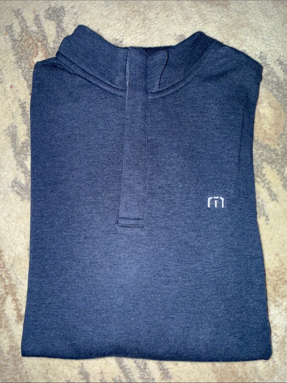Travis Mathew Navy Half-Zip Sweater M